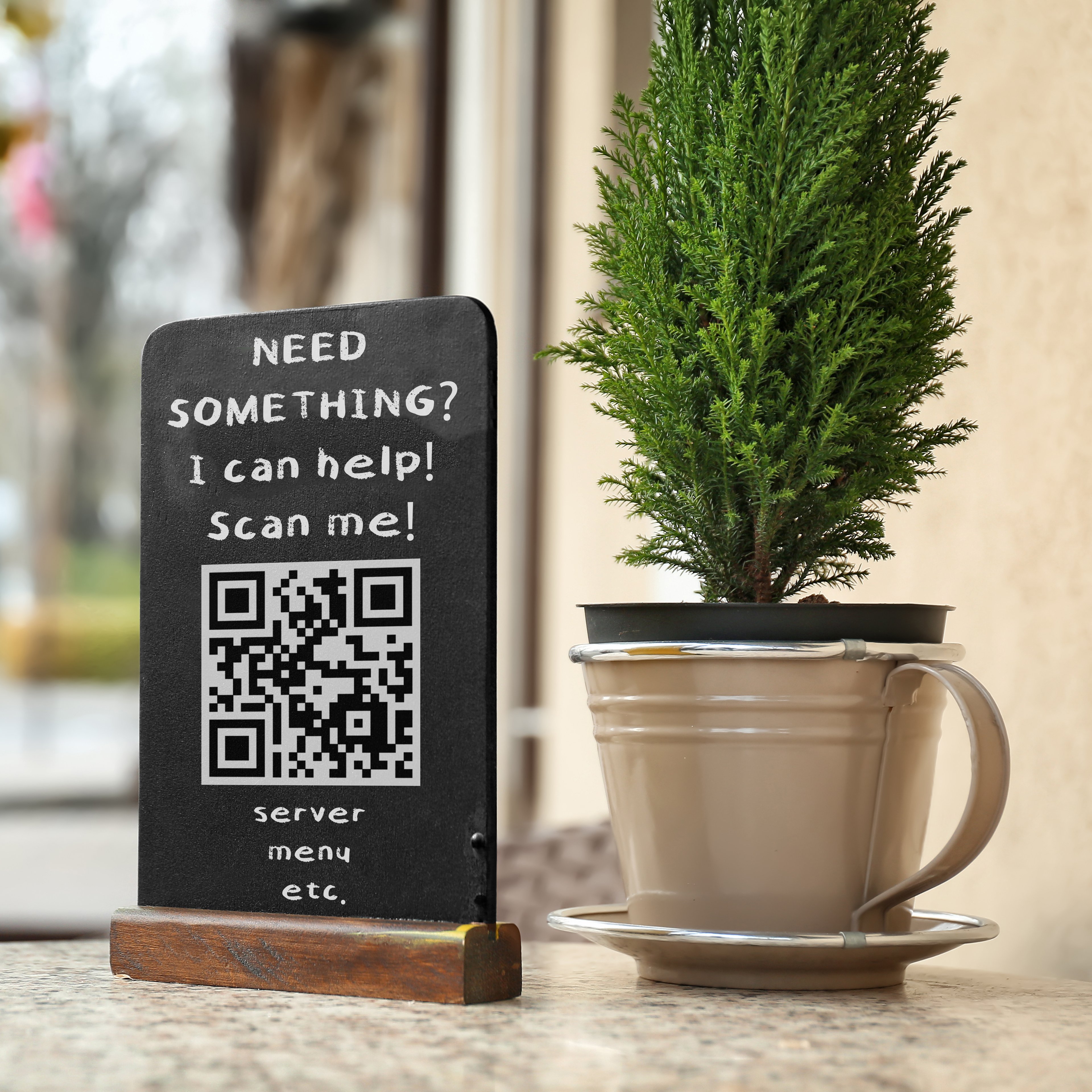 Table Tent - Chalkboard - Scan ME - Square